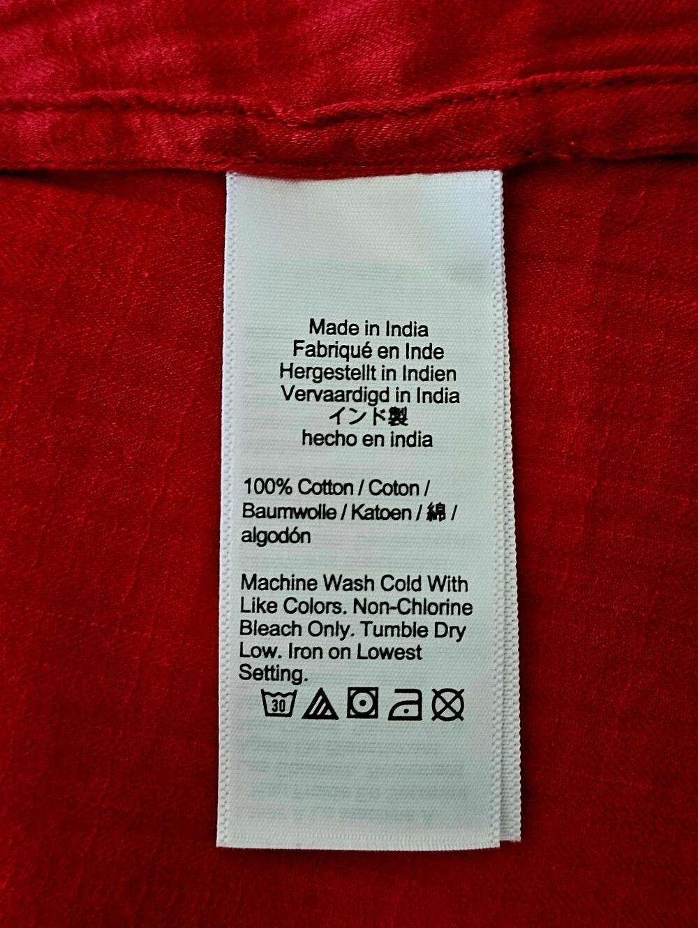 J. Crew Red Long Beach Shirt in Airy Gauze